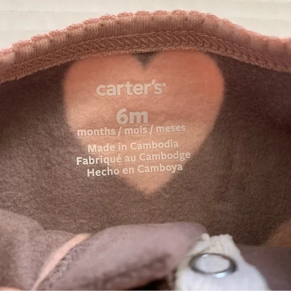🦚2/$18 Carter’s Heart 2-Way Zip Cotton Blend Sleep & Play Pajamas - Picture 5 of 15